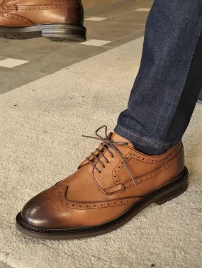 Forenzax  Tan Wingtip Oxfords