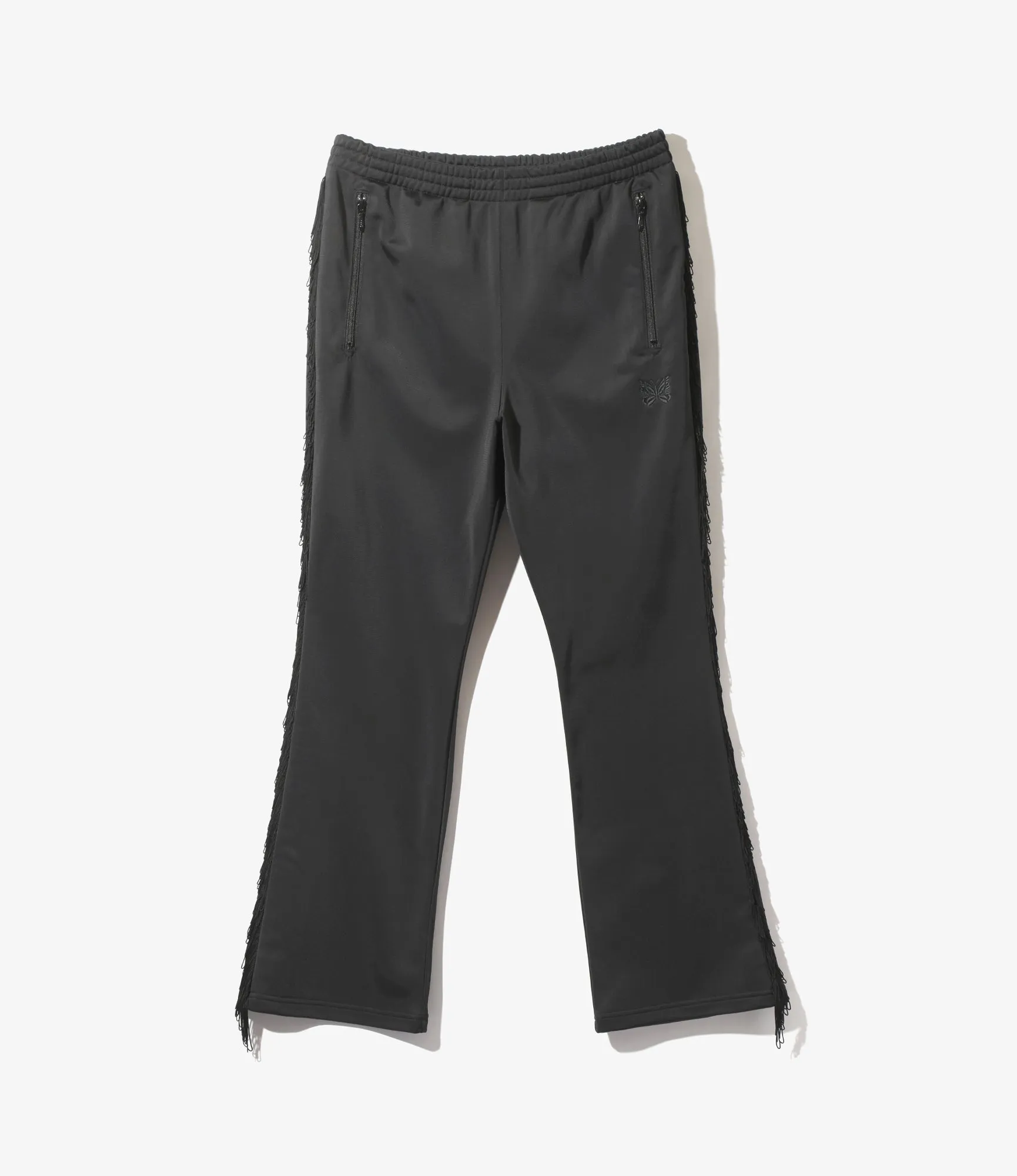 Fringe Boot-Cut Track Pant – Black Bright Jersey