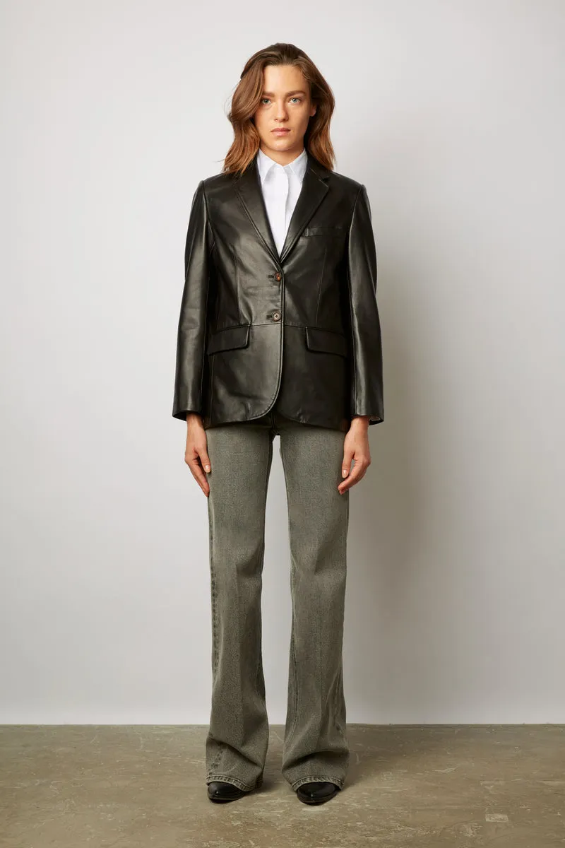 Gerard Darel NAHELLE LEATHER SUIT JACKET