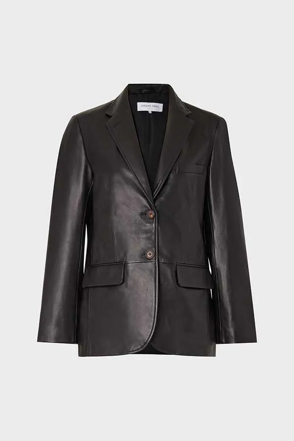 Gerard Darel NAHELLE LEATHER SUIT JACKET