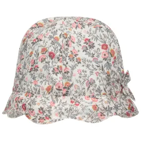 Girls Floral Cotton Sun Hat