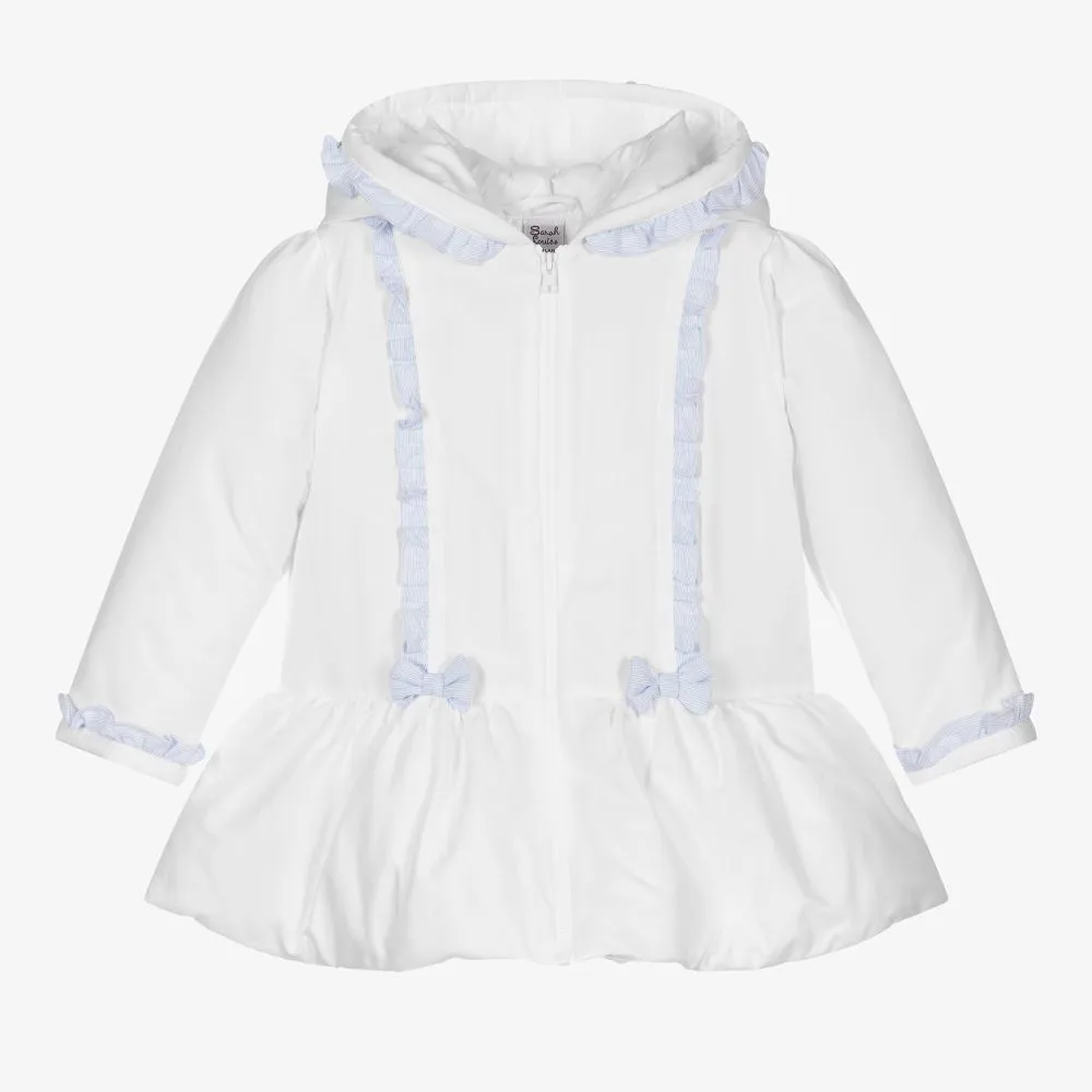 Girls White Padded Coat