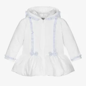 Girls White Padded Coat