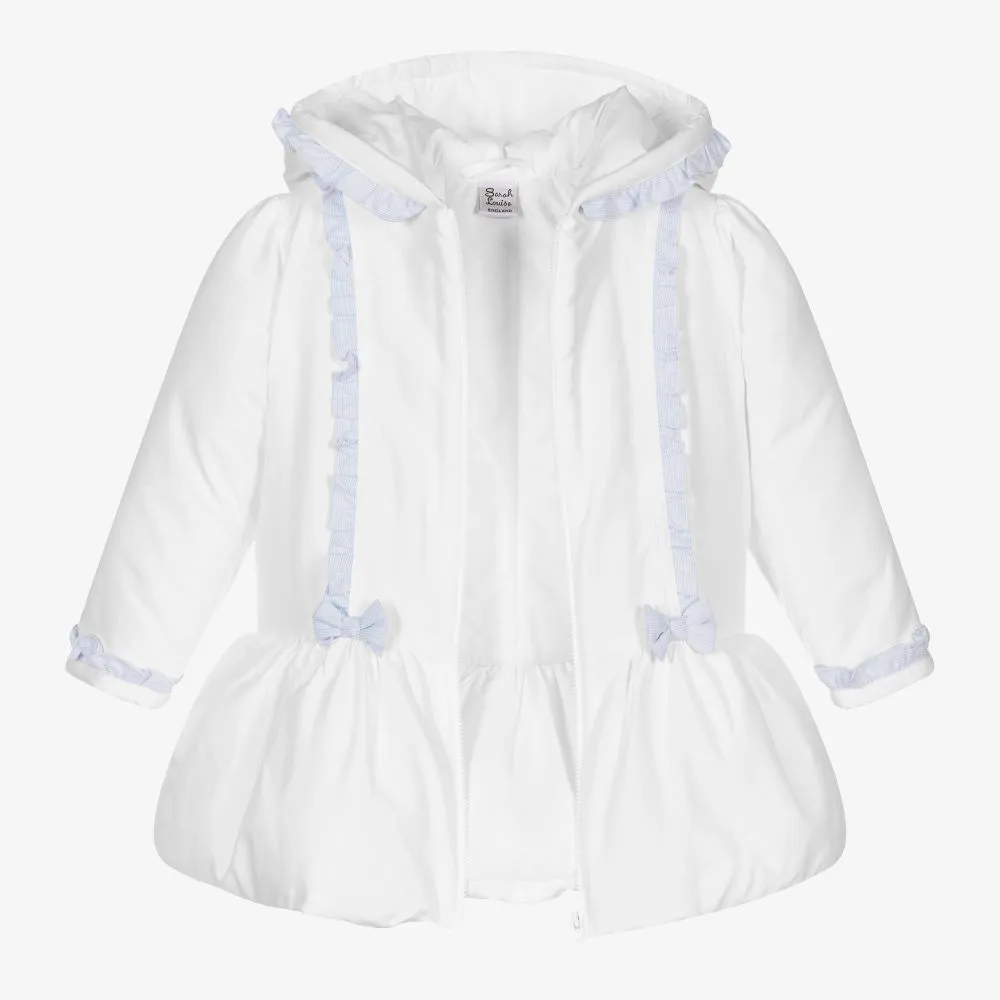 Girls White Padded Coat