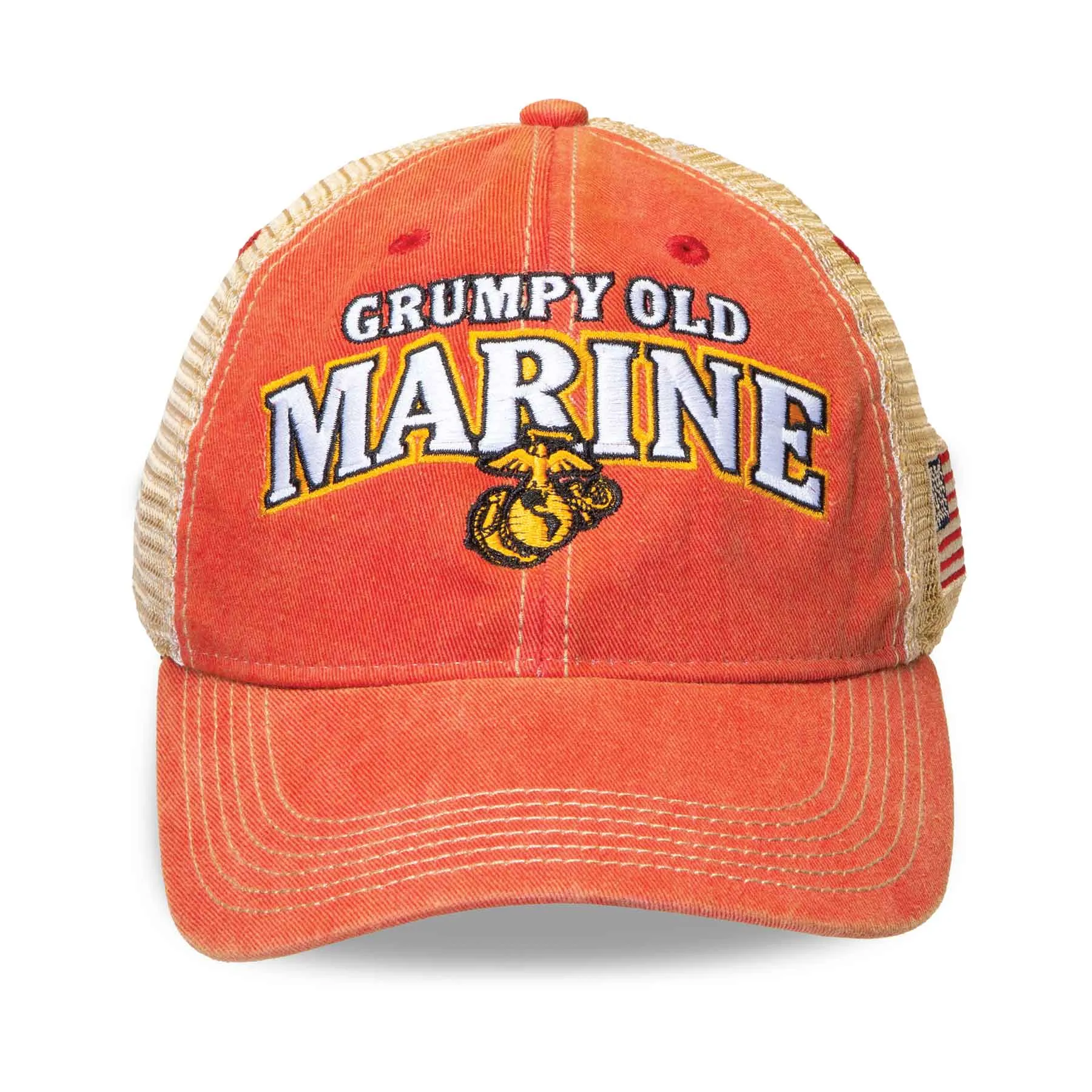 Grumpy Old Marine Hat – Red & Gold