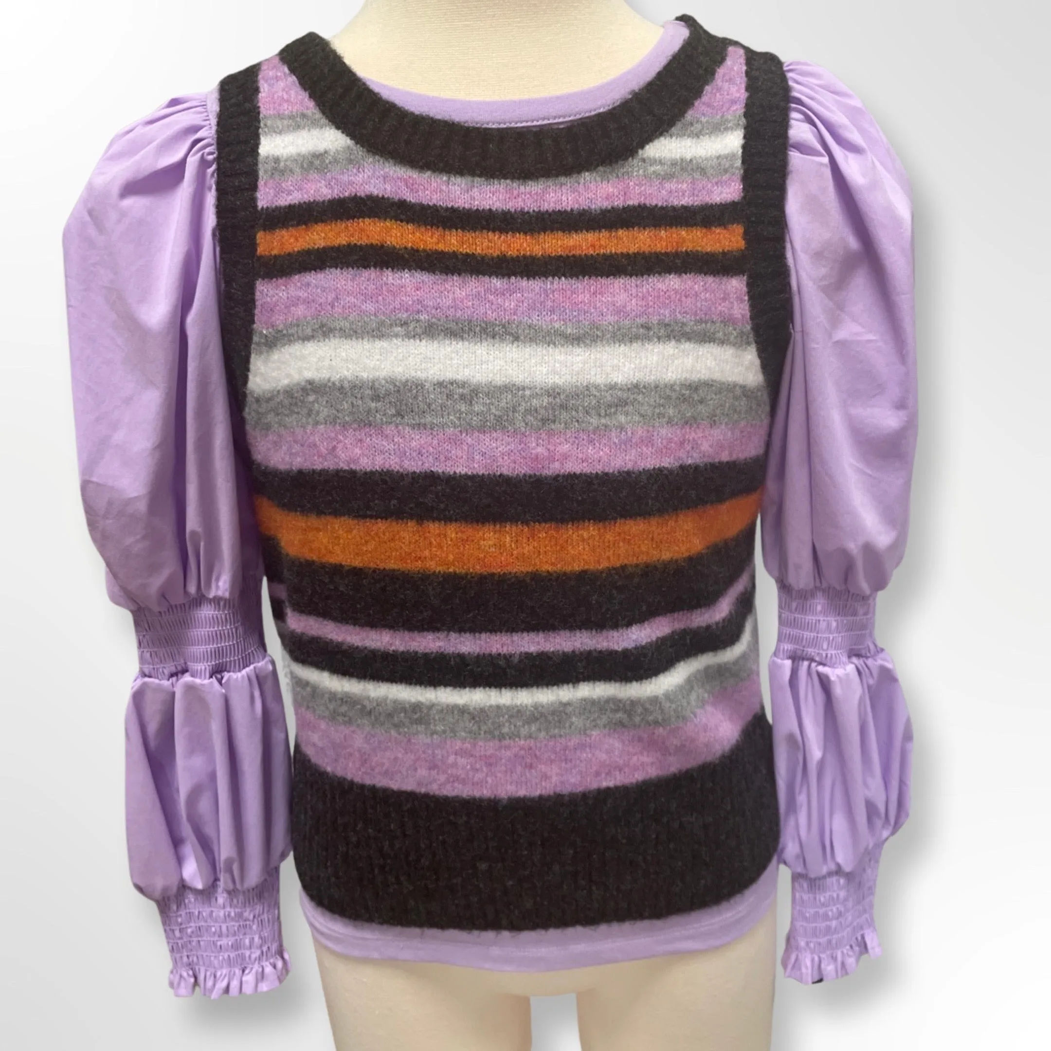 Habitual Girl Pull Over Striped Vest