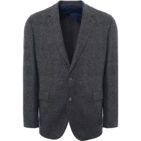 Hackett London Mayfair Flannel Check Jacket in Grey/Multi