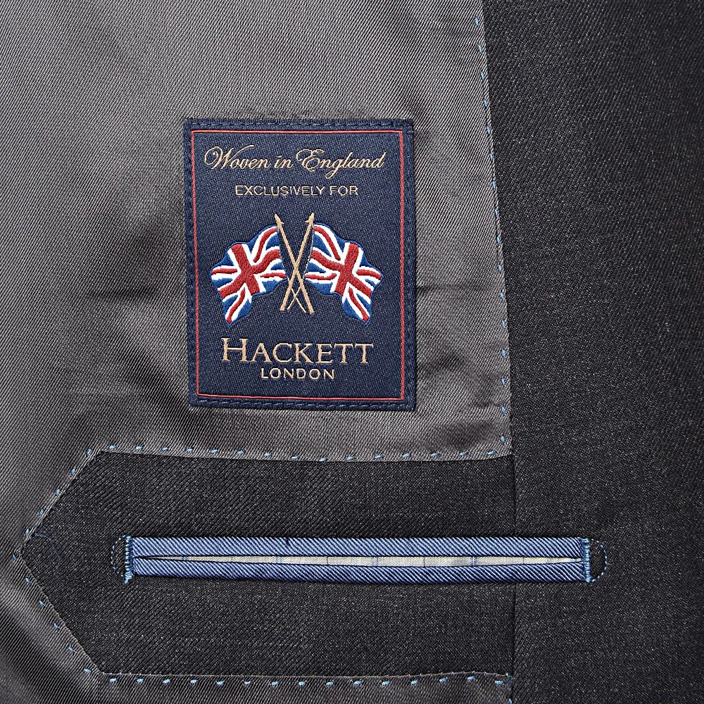 Hackett London Plain Wool Jacket in Grey