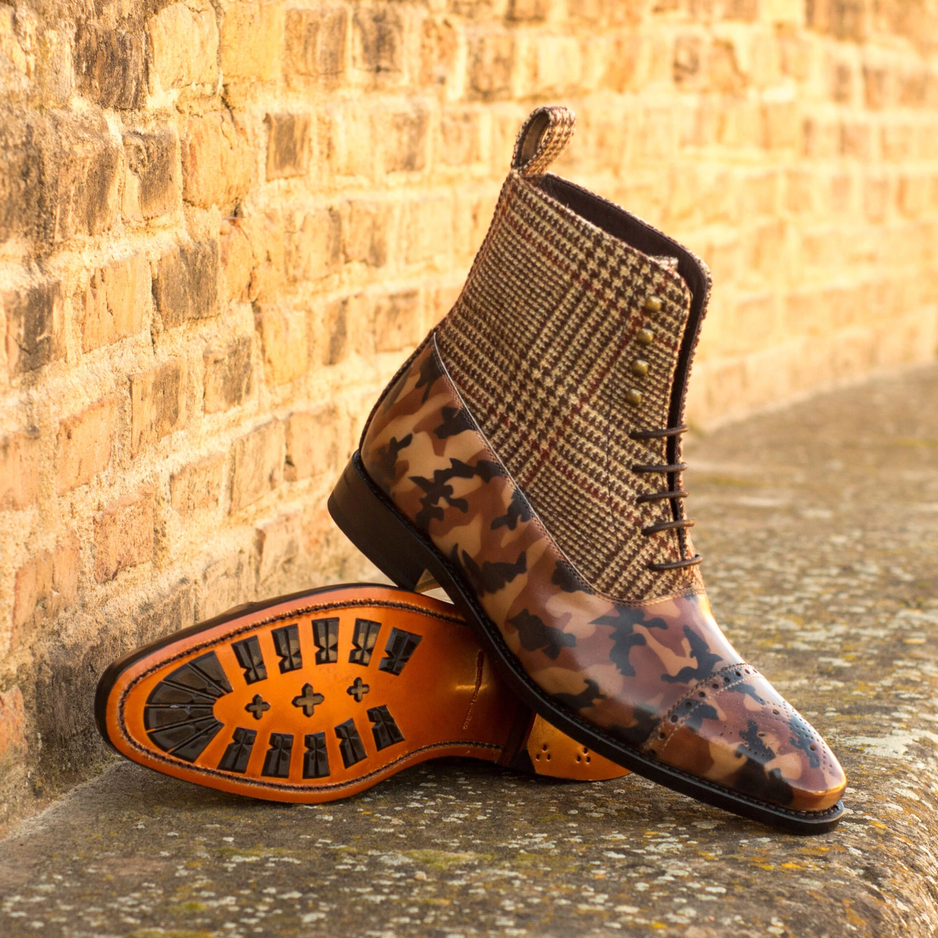 --Hand Made Patina Balmoral Boot-