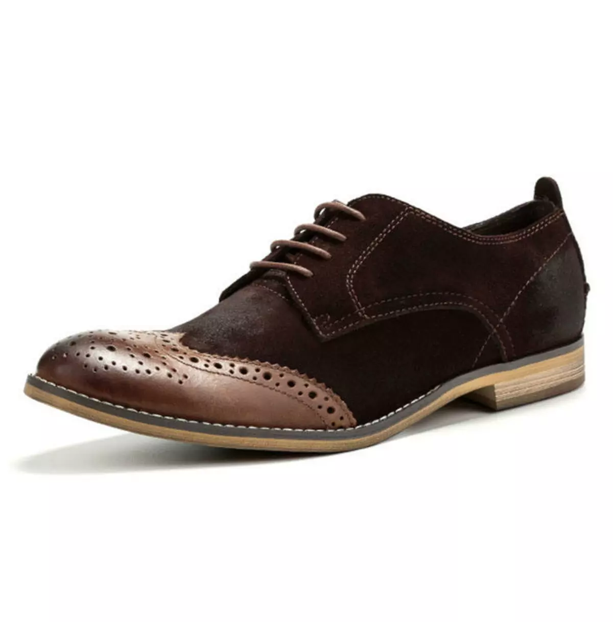 Handmade Men's Leather Wingtip Oxfords Shoes