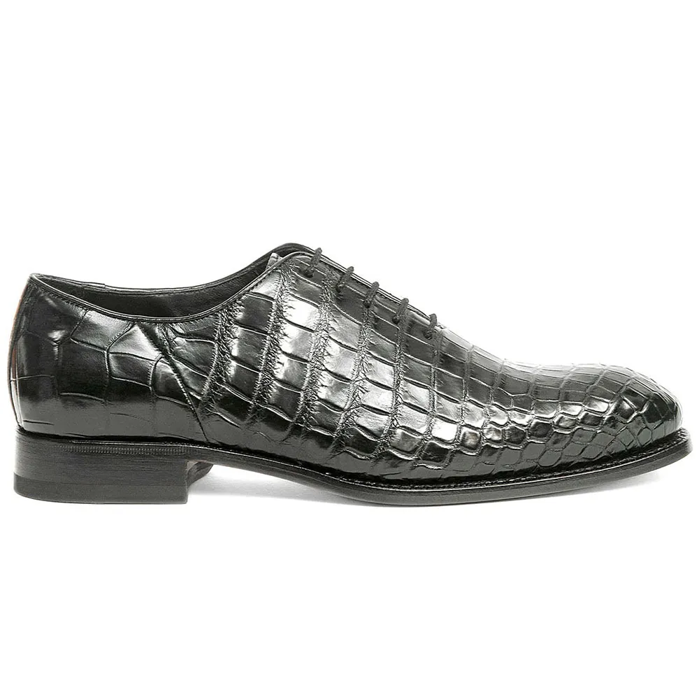 Harris Shoes 1913 Genuine Crocodile Oxfords Nero