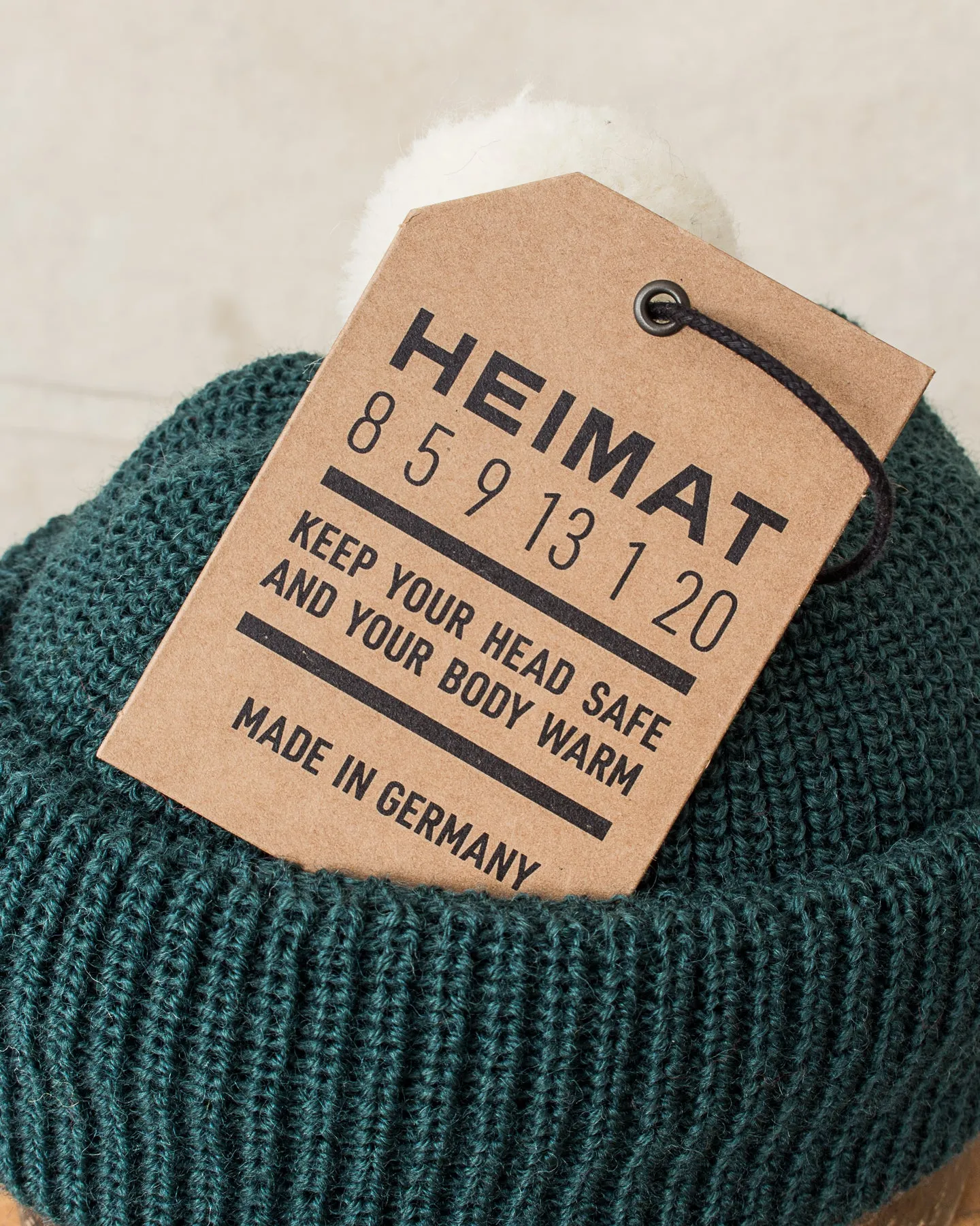 Heimat Mechanics Bobble Wool Hat Nordsee / Seashell