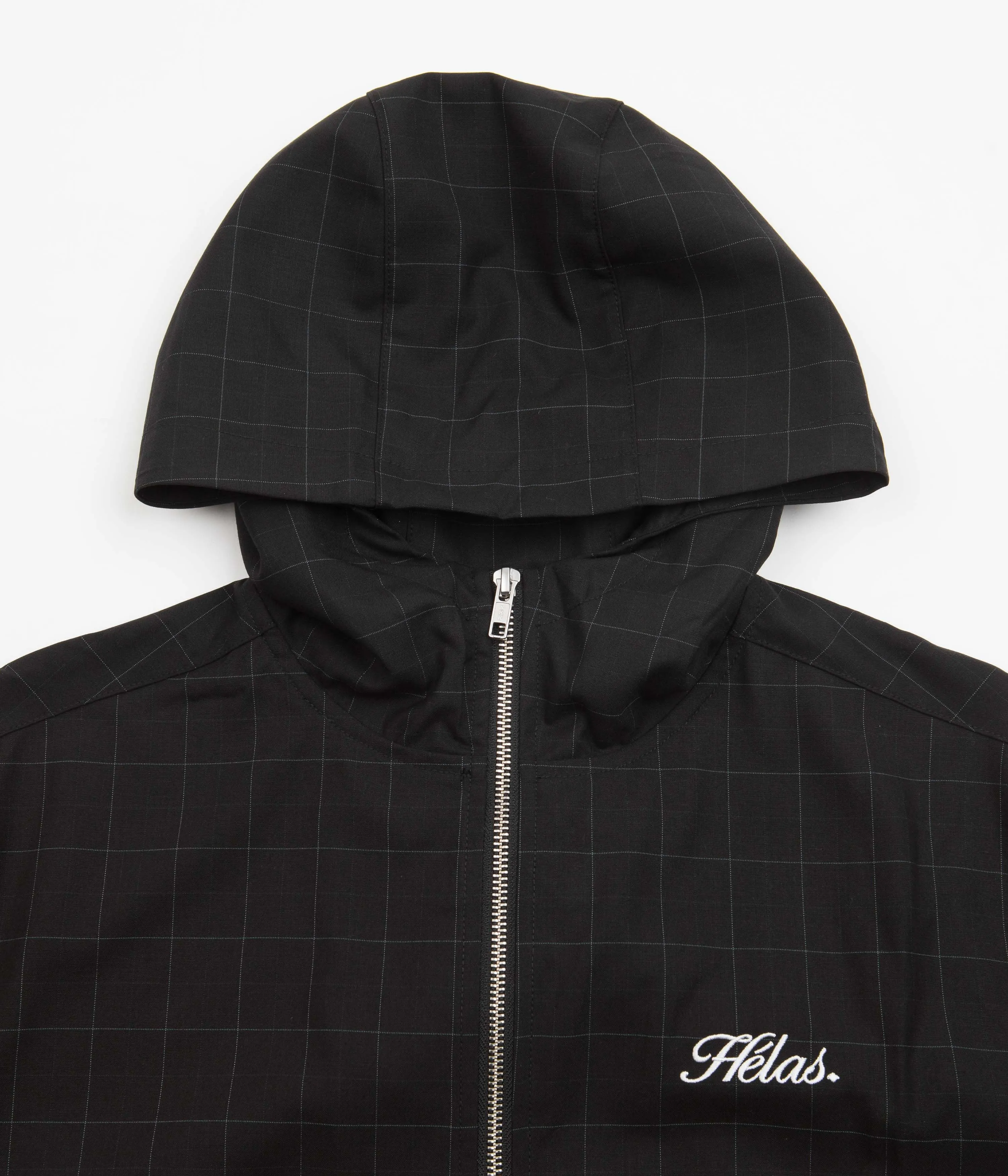 Helas Vitto Hooded Jacket - Checked Black