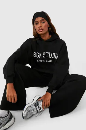 Hoodies & Sweatshirts | Dsgn Studio Applique Oversized Hoodie | boohoo