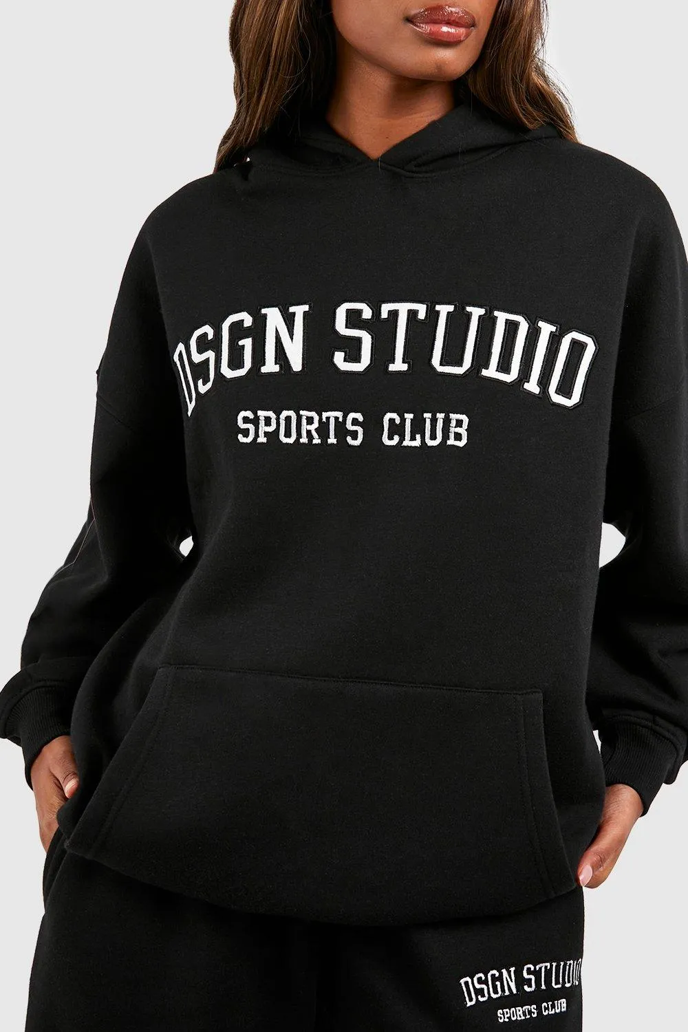 Hoodies & Sweatshirts | Dsgn Studio Applique Oversized Hoodie | boohoo