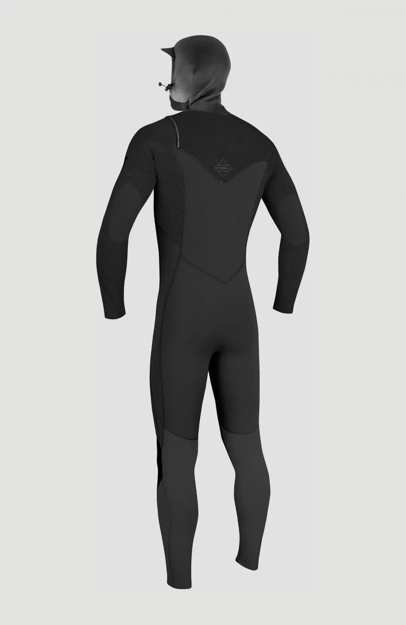 Hyperfreak 5/4 Chest Zip Full Wetsuit w/Hood Youth | BLACK/BLACK