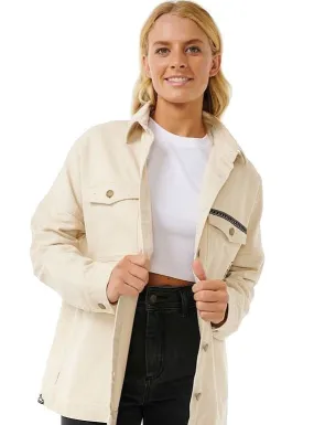 jacket Rip Curl Soleil Embroidered Denim - Off White - women´s