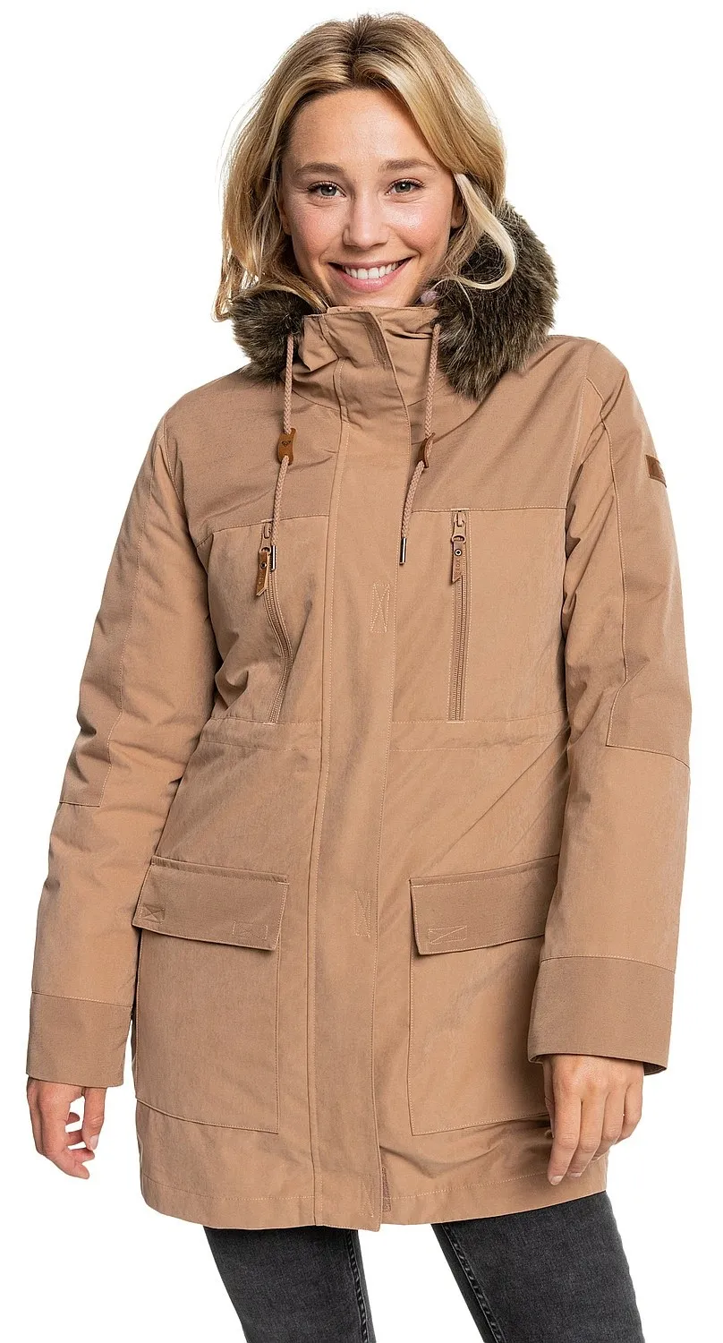 jacket Roxy Amy 3 In 1 - CMA0/Woodsmoke - women´s