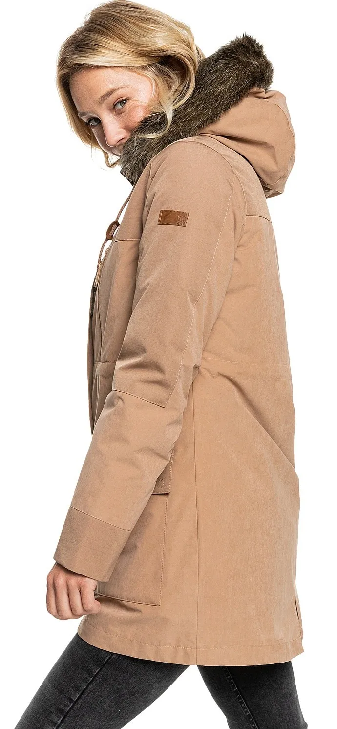 jacket Roxy Amy 3 In 1 - CMA0/Woodsmoke - women´s