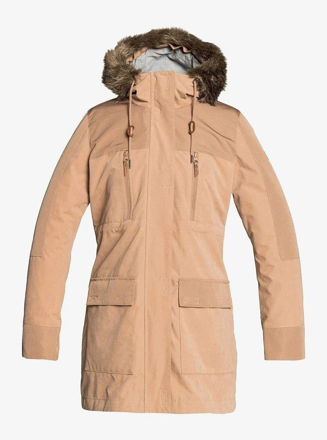 jacket Roxy Amy 3 In 1 - CMA0/Woodsmoke - women´s