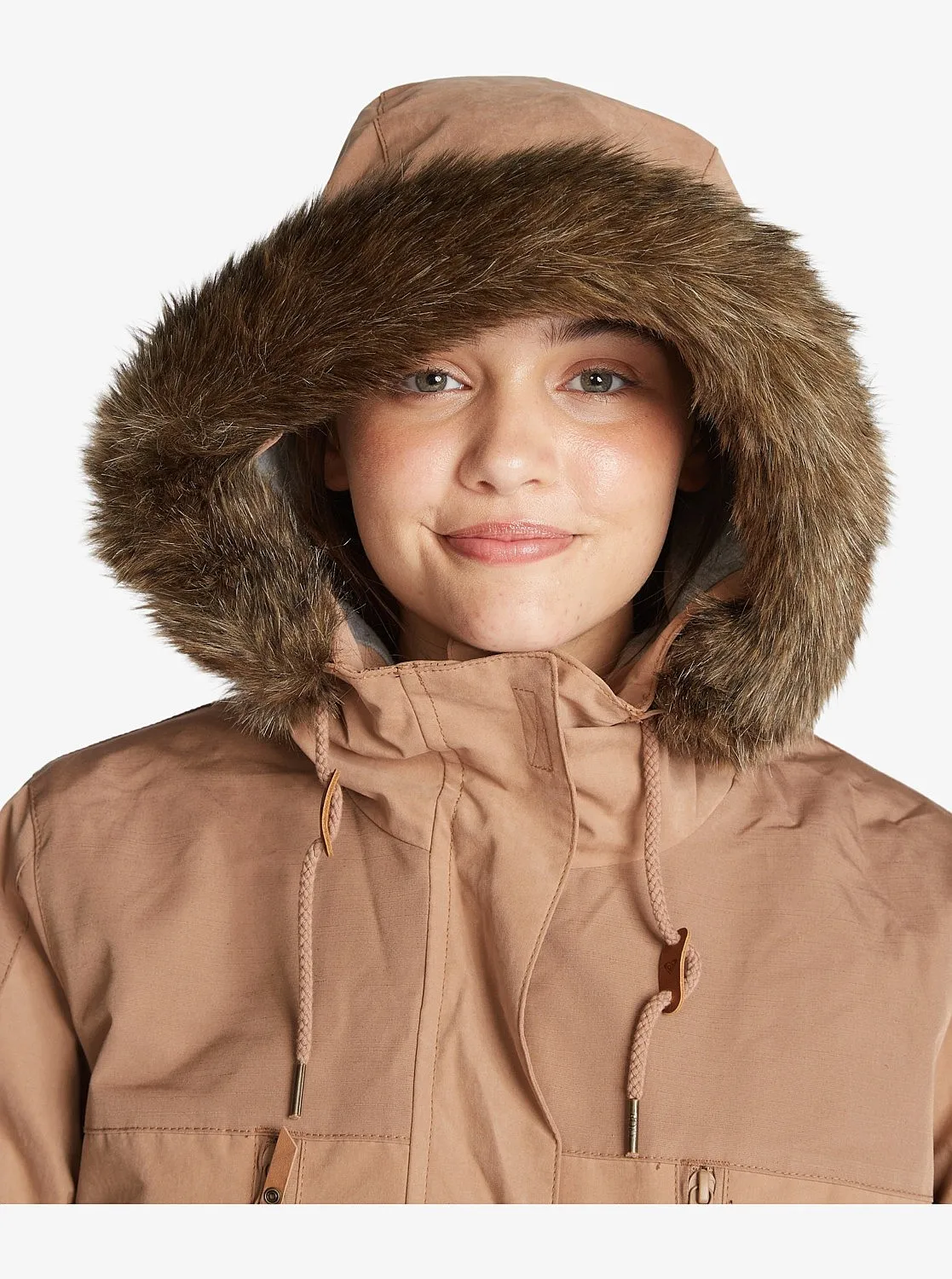 jacket Roxy Amy 3 In 1 - CMA0/Woodsmoke - women´s