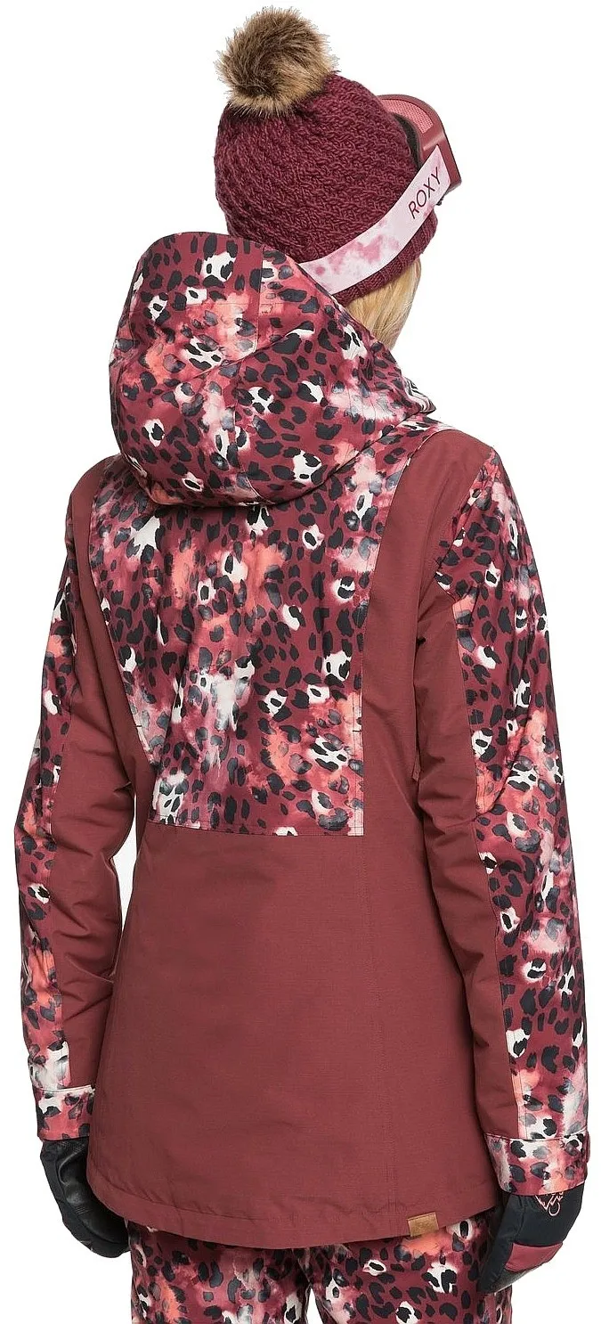 jacket Roxy Andie - RRE1/Oxblood Red Leopold - women´s