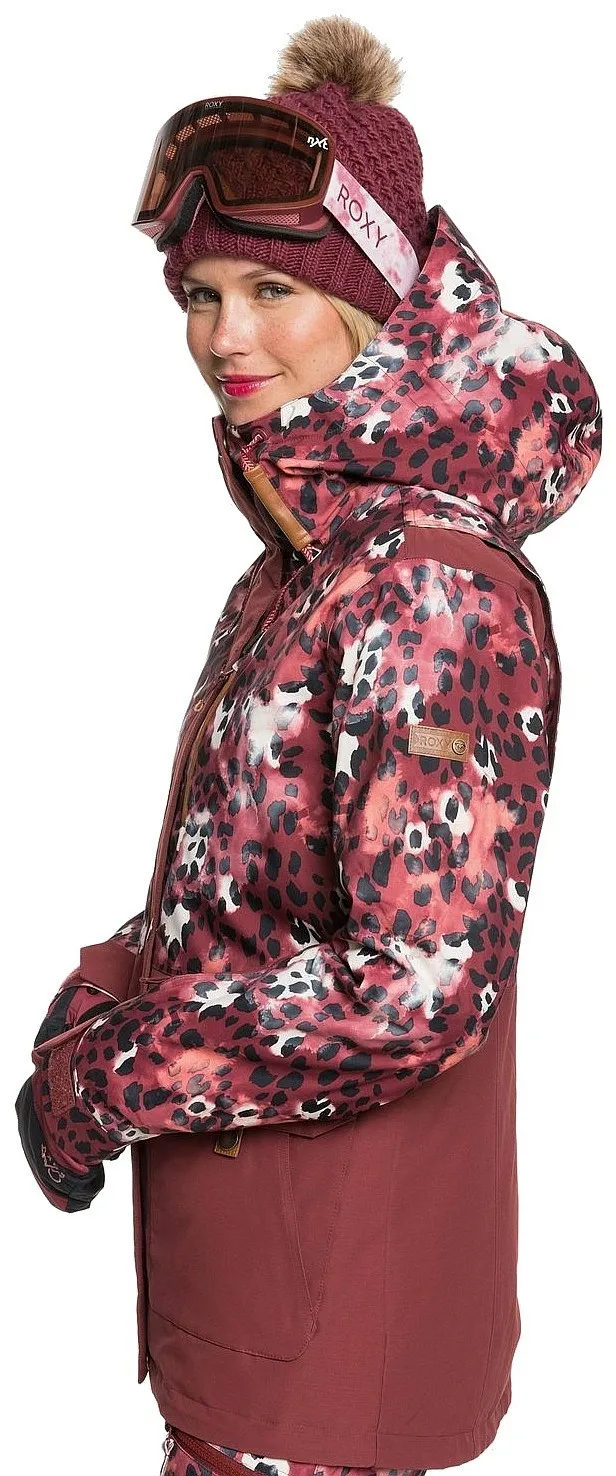 jacket Roxy Andie - RRE1/Oxblood Red Leopold - women´s