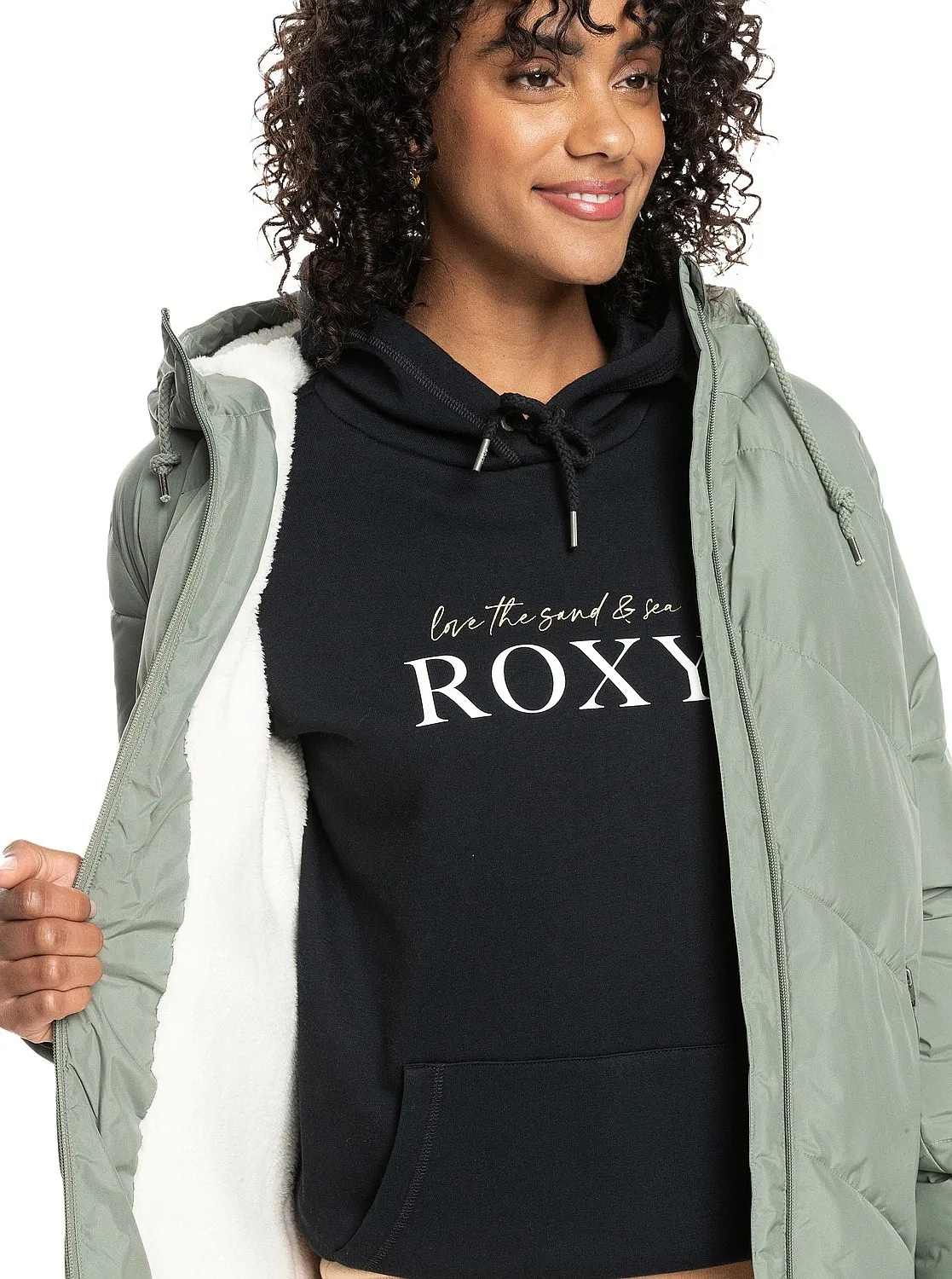 jacket Roxy Better Weather - GZC0/Agave Green - women´s