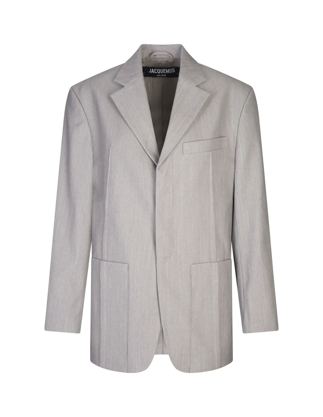 JACQUEMUS La Veste d'Homme Jacket In Light Grey