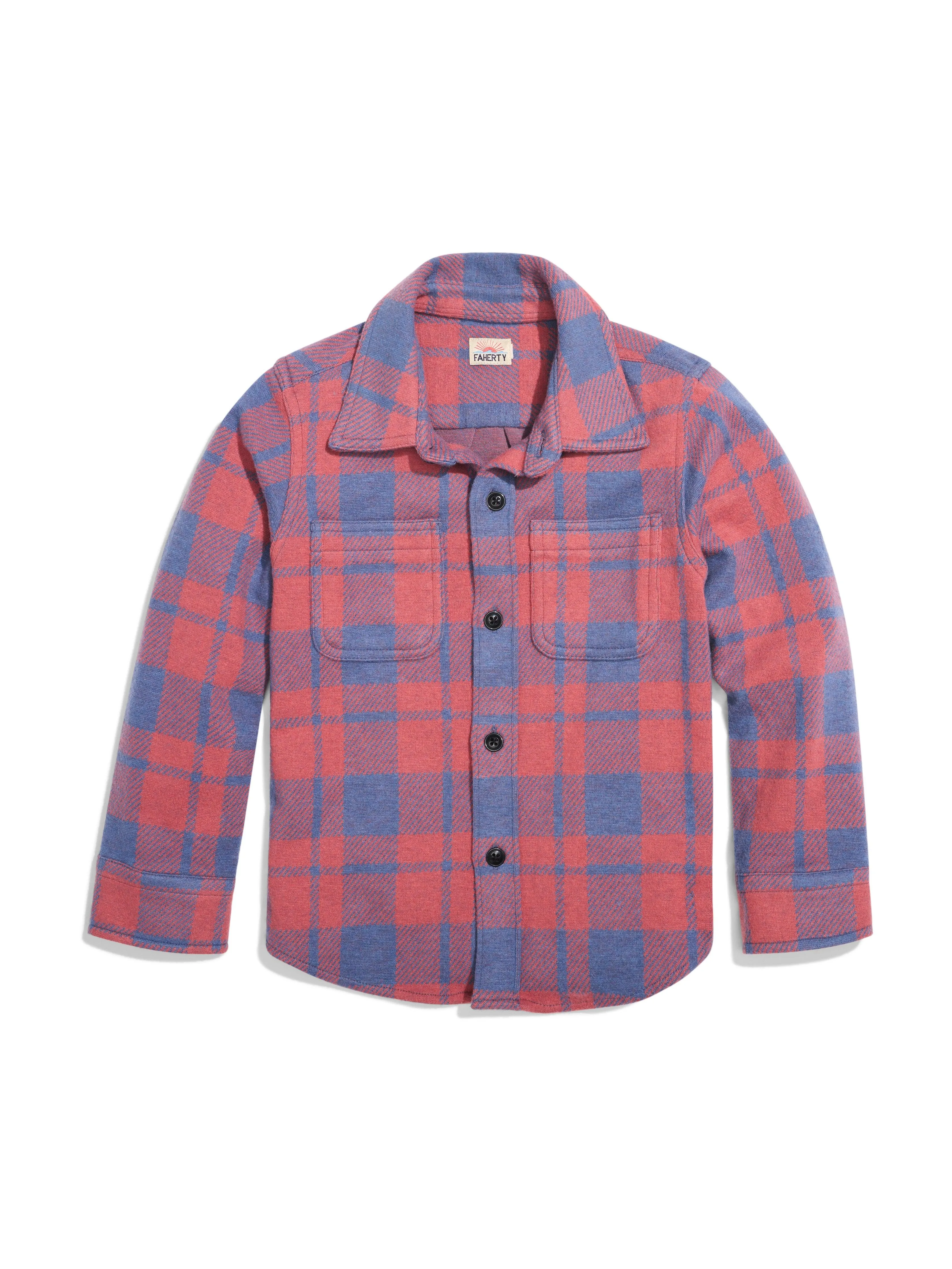 Kids Legend Sweater Shirt - Rose Blue Check