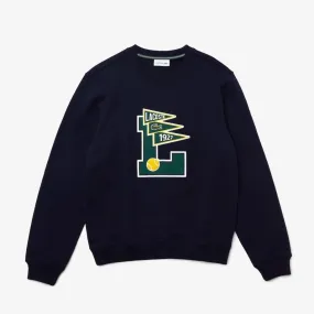 LACOSTE L BADGE CREWNECK SWEATSHIRT -Men’s NAVY BLUE