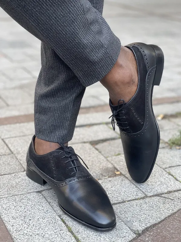 Lance Black Suede Oxfords