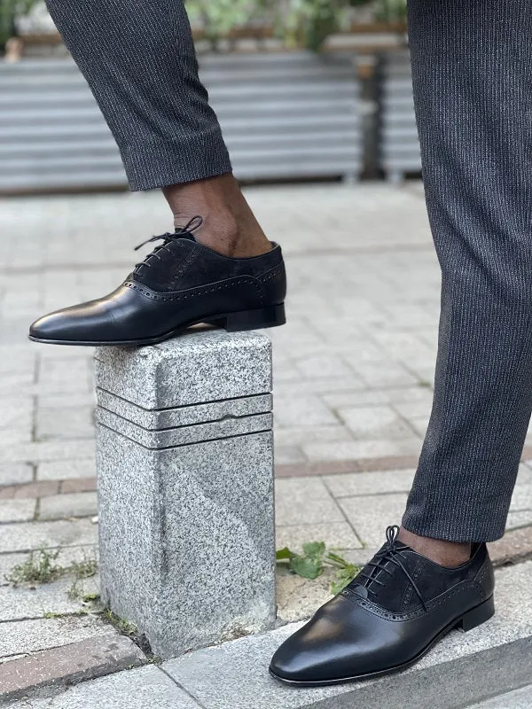 Lance Black Suede Oxfords