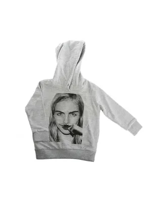 Little Eleven Paris Cara Delevingne Pullover Hoody - Grey