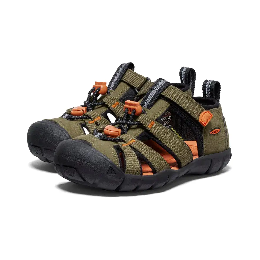 Little Kids' Seacamp II CNX  |  Dark Olive/Gold Flame