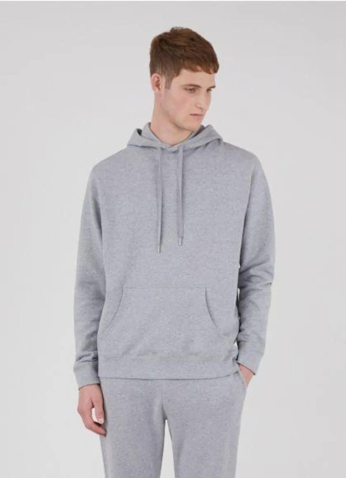 Loopback Overhead Hoody - Grey Melange