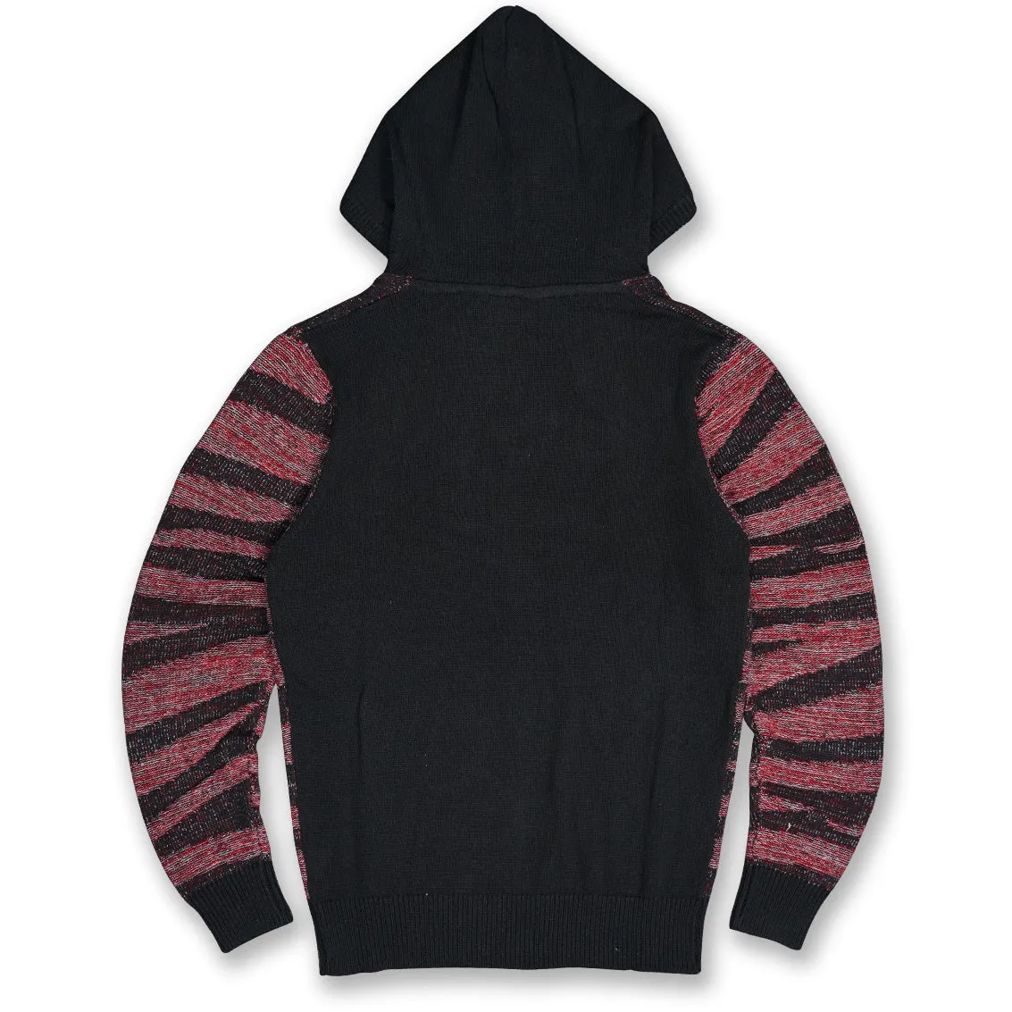 M5050 Tiger Knit Hoody Sweater - Black