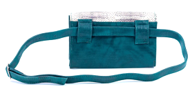 MARTE EGELE SEA GREEN ESE BELT BAG with magnetic closure, Front Closure Strip, and Inside Open Pocket