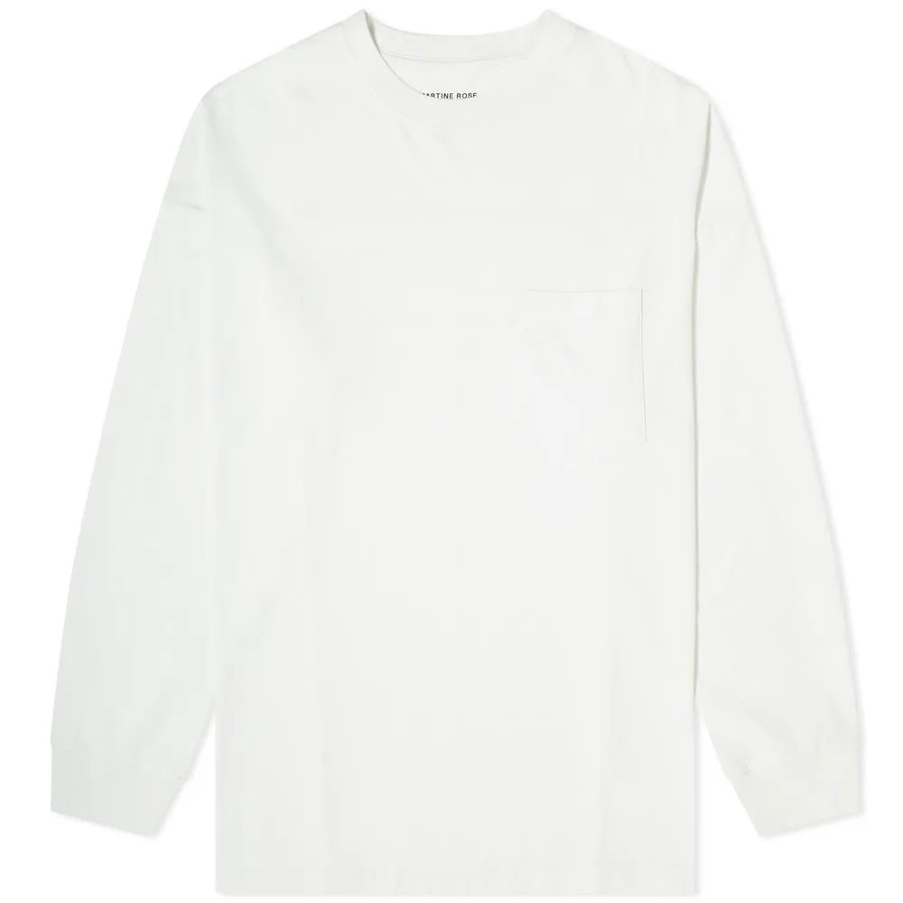 Martine Rose Perfection Backprint Long Sleeve TeeWhite