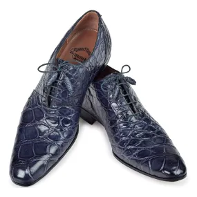 Mauri 1078 Alligator Oxfords Charcoal Gray (SPECIAL ORDER)