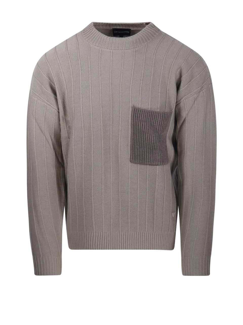 MEN EMPORIO ARMANI BEIGE VIRGIN WOOL SWEATER