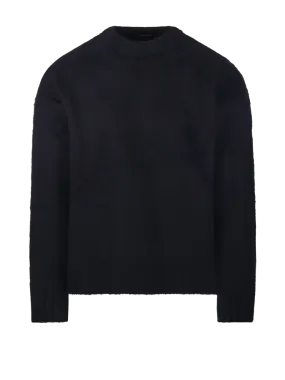 MEN ROBERTO COLLINA BLACK COTTON SWEATER