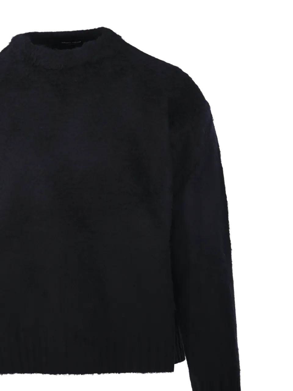 MEN ROBERTO COLLINA BLACK COTTON SWEATER