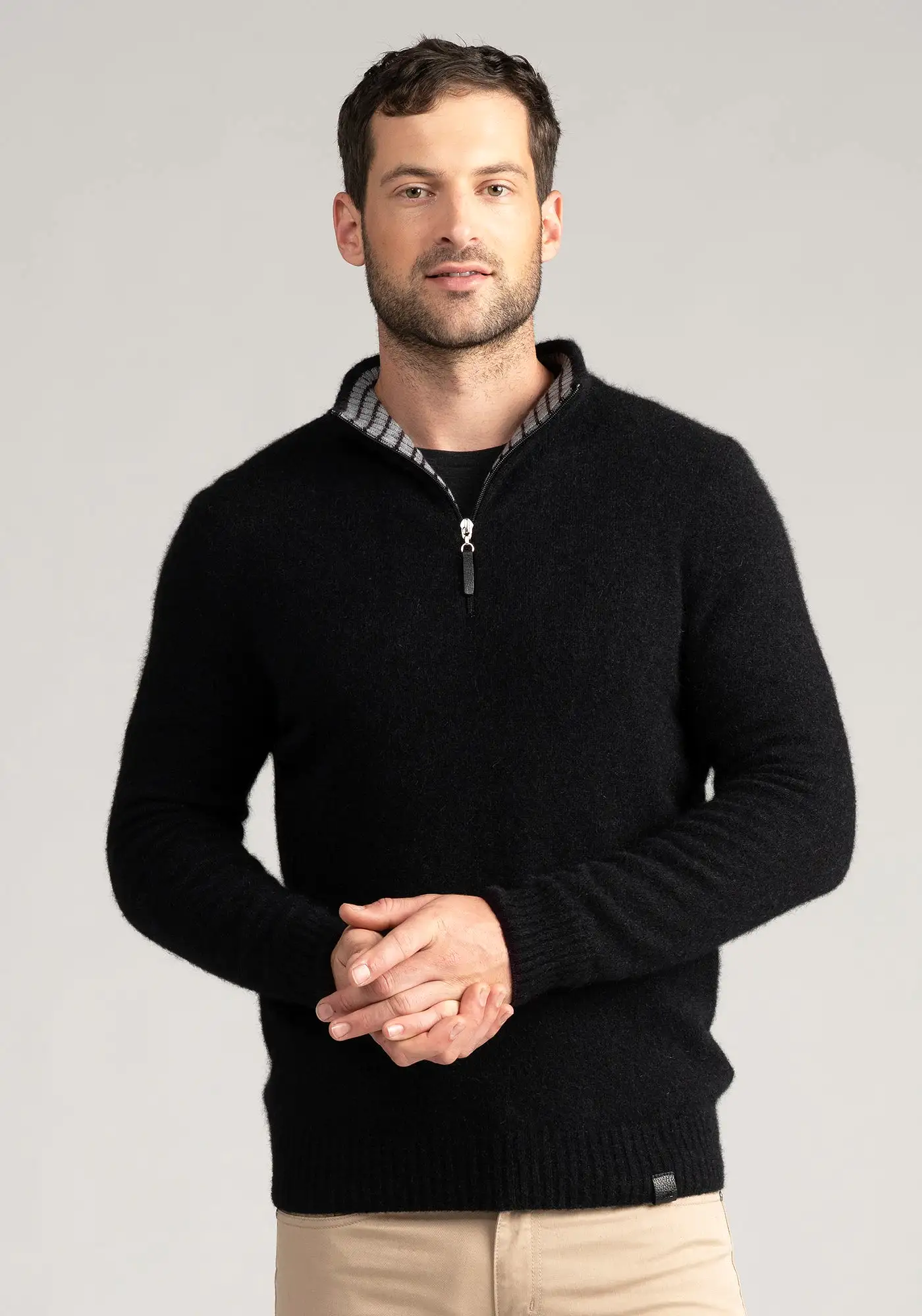 Mens 1/2 Zip with Stripes