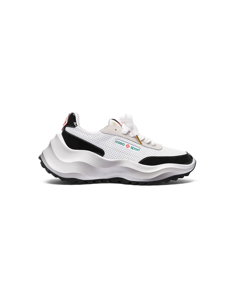 --Mens Atlantis White & Black Sneaker-