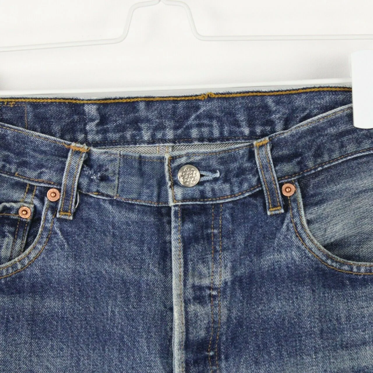 Mens LEVIS 501 Jeans Mid Blue | W36 L28