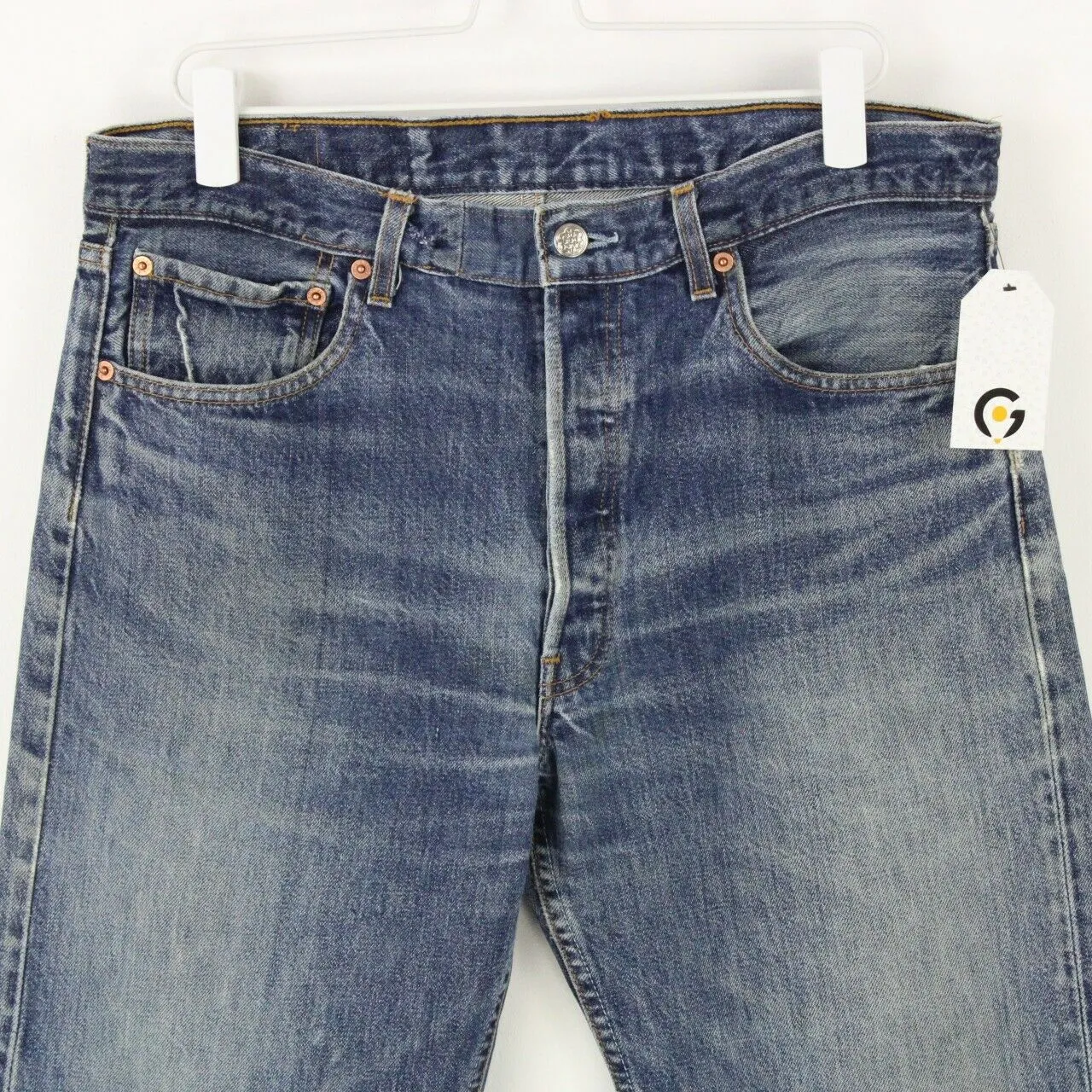 Mens LEVIS 501 Jeans Mid Blue | W36 L28