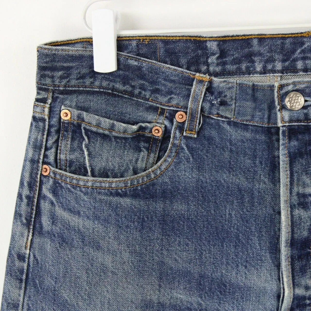 Mens LEVIS 501 Jeans Mid Blue | W36 L28