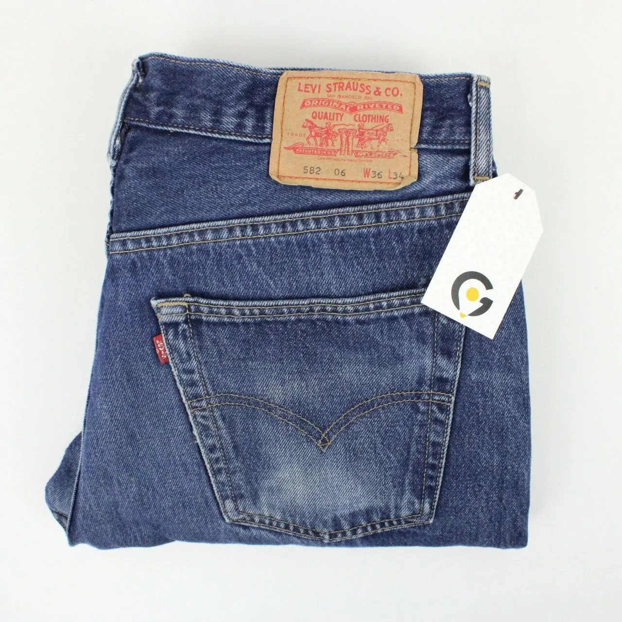 Mens LEVIS 582 Jeans Dark Blue | W36 L32