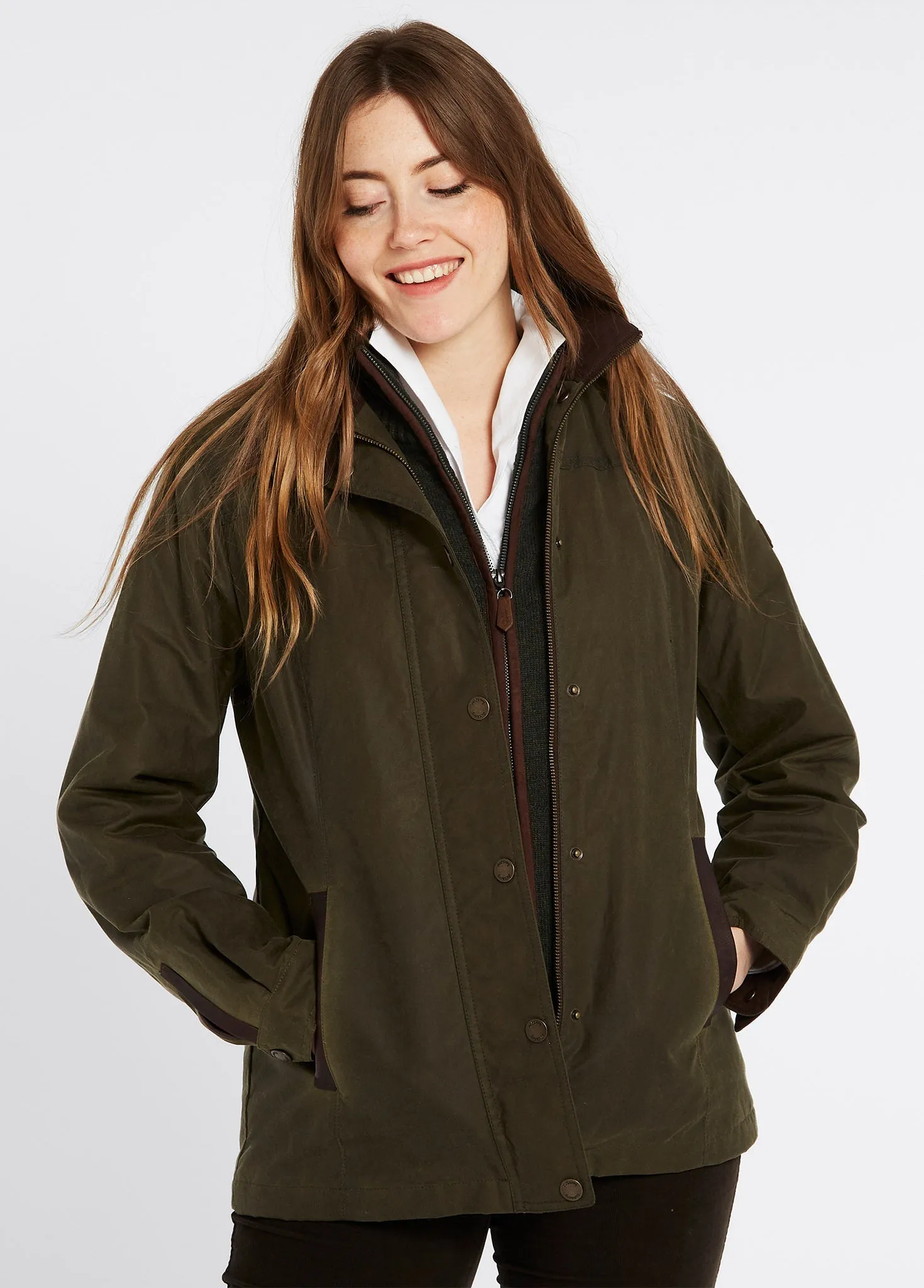 Mounthrath Ladies Wax Cotton Jacket - Fennel